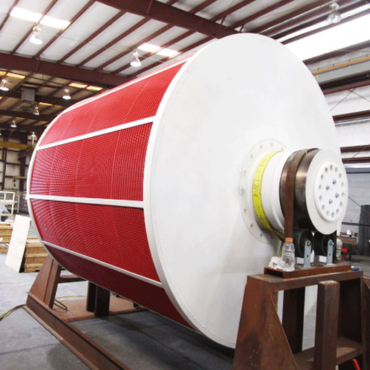 Kynar PVDF coated rotary drum filter from Fisher Company